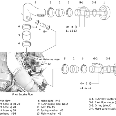 HKS RACING SUCTION KIT NISSAN RB26 R33 R34 70020-AN103