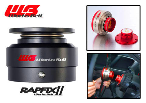 WORKS BELL RAPFIX 2 QUICK RELEASE STEERING HUB BLACK RAPFIX-BLK