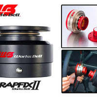 WORKS BELL RAPFIX 2 QUICK RELEASE STEERING HUB BLACK RAPFIX-BLK