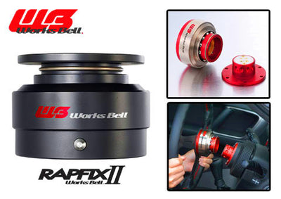 WORKS BELL RAPFIX 2 QUICK RELEASE STEERING HUB BLACK RAPFIX-BLK