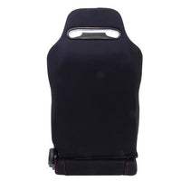 NRG Reclinable Sport Bucket Seat PAIR - Black Cloth w/Red Stitch