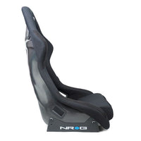 NRG Carbon Fibre/FRP Race Bucket Seat Large - Black Carbon Shell/Black Cloth