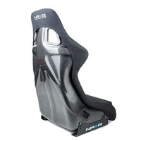NRG Carbon Fibre/FRP Race Bucket Seat Large - Black Carbon Shell/Black Cloth