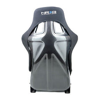NRG Carbon Fibre/FRP Race Bucket Seat Large - Black Carbon Shell/Black Cloth