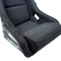 NRG Carbon Fibre/FRP Race Bucket Seat Large - Black Carbon Shell/Black Cloth
