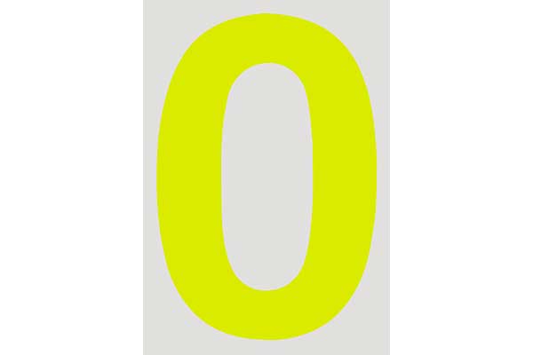 PSR CAMS/Motorsport Australia Approved Vehicle Number Stickers Day Glo Yellow