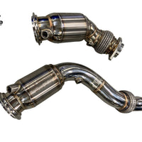 Active Autowerke S55 Downpipes w GESI G-Sport Cat – 2014+ M3 / M4, 2019+ M2 Competition