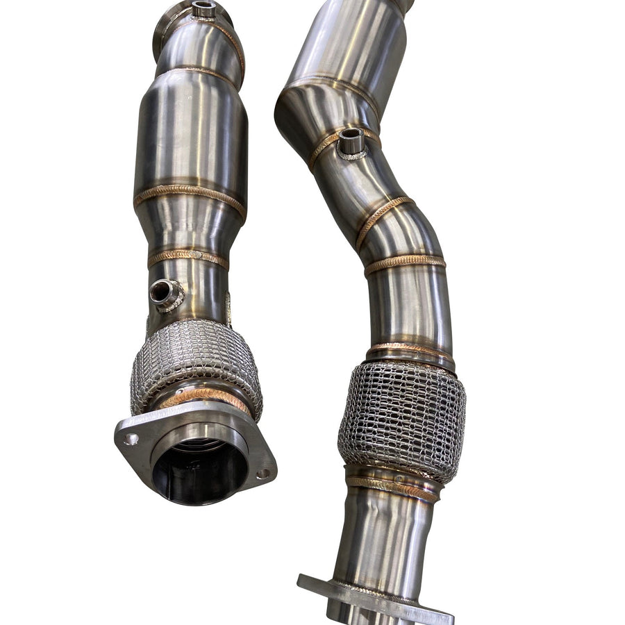 Active Autowerke G05 S58 Downpipes w G-Sport Cat – 2019+ X3M X4M