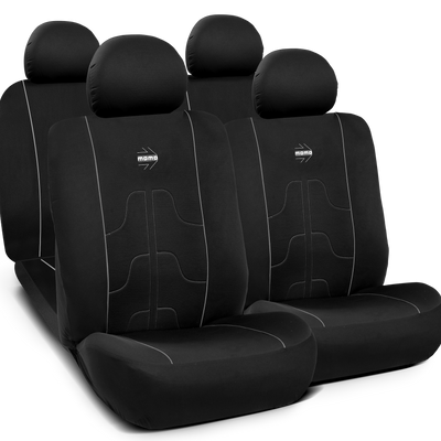 MOMO MODERN SEAT COVER SET – BLACK / GREY