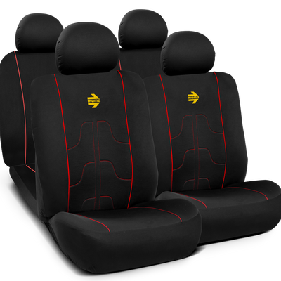 MOMO MODERN SEAT COVER SET – BLACK / RED