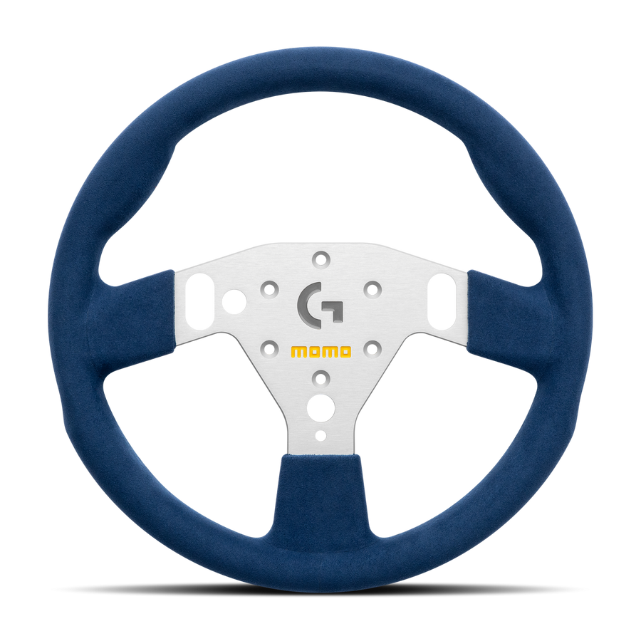MOMO x Logitech G SIM GT 320 BLUE Microfibre 320mm Steering Wheel