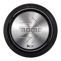 MOMO ARROW Shiny Silver Flat Lip 2P Horn Button