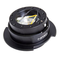 NRG Gen 2.5 Steering Wheel Quick Release Kit - Black/Black Ring w/Finger Grooves