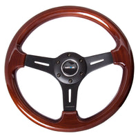 NRG Classic 330mm Wood Grain Steering Wheel - Black Spoke