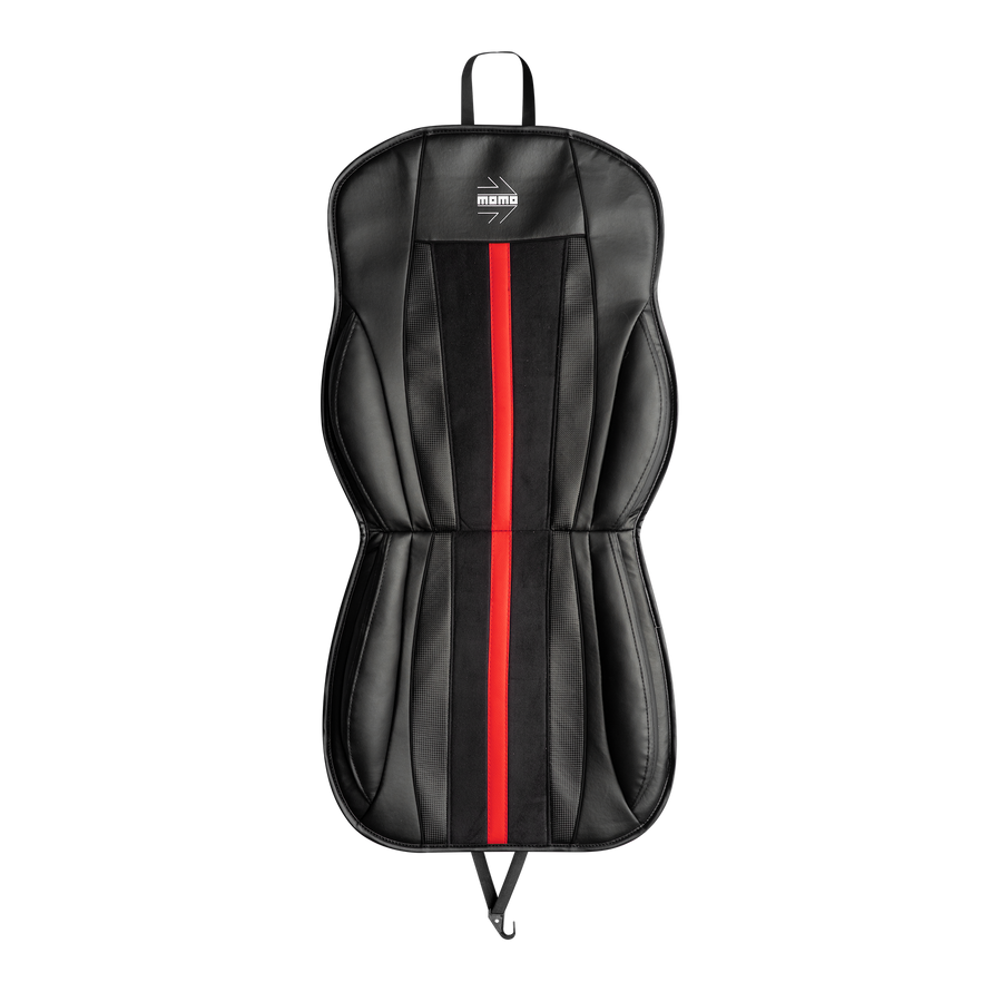 MOMO Stripe Black Red Seat Cushion Cover