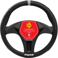 MOMO Elegant Steering Wheel Cover Black/Grey (M)