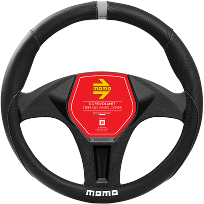 MOMO Elegant Steering Wheel Cover Black/Grey (M)