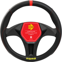 MOMO Elegant Steering Wheel Cover Black/Red (M)