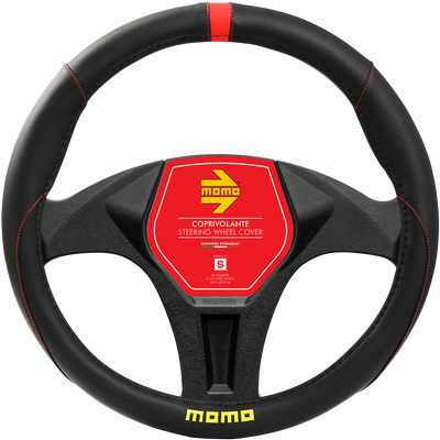 MOMO Elegant Steering Wheel Cover Black/Red (M)