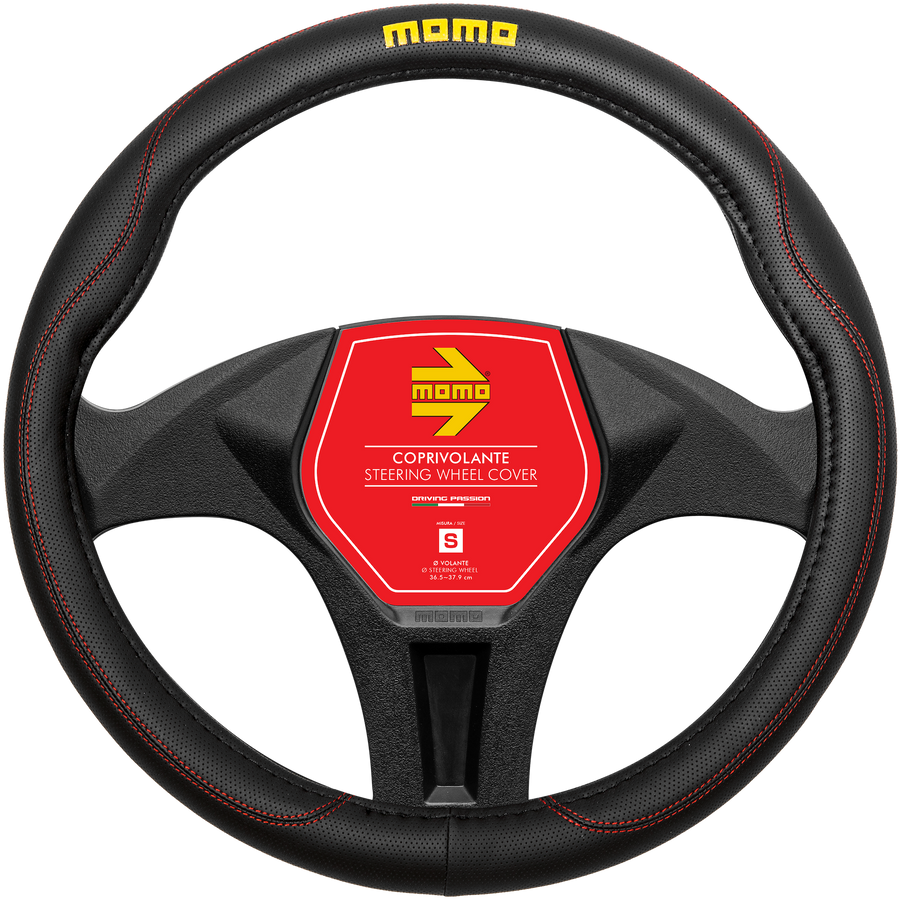 MOMO Comfort Steering Wheel Cover  Black/Red (M)
