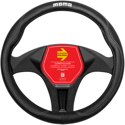MOMO Comfort Steering Wheel Cover Black/White (M)