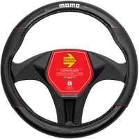 MOMO Carbon Steering Wheel Cover Black/Red (M)