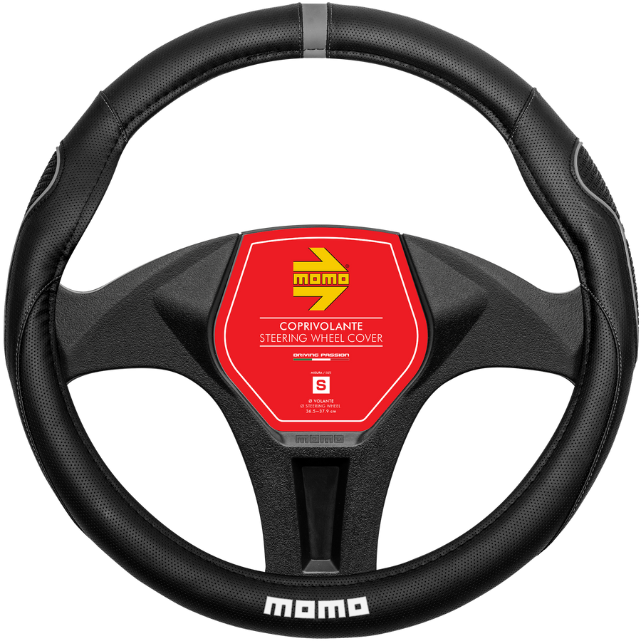 MOMO Supergrip Steering Wheel Cover Black/Grey (S)