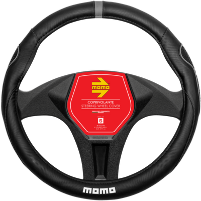 MOMO Supergrip Steering Wheel Cover Black/Grey (M)