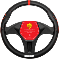 MOMO Supergrip Steering Wheel Cover Black/Red (S)