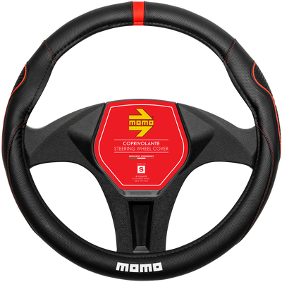 MOMO Supergrip Steering Wheel Cover Black/Red (M)