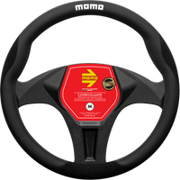 MOMO Comfort Microfibre Steering Wheel Cover Black/Black (M)