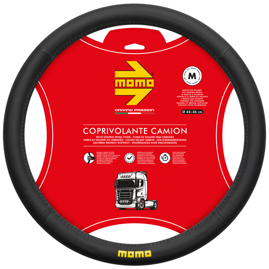 MOMO Truck Easy Steering Wheel Cover Black/Black (M)