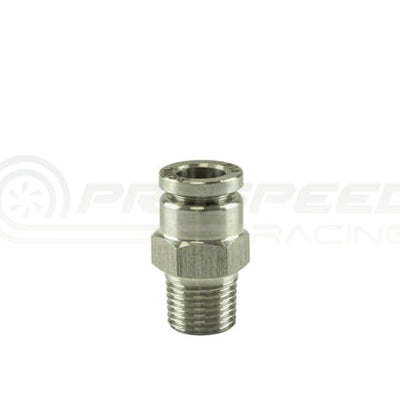 Turbosmart 1/8" NPT to 1/4" Nylon Straight Pushloc Stainless Steel Fitting