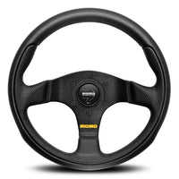 MOMO Team Black Leather 280mm Steering Wheel - 11102632812L