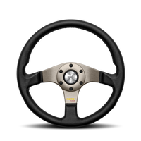 MOMO Tuner Anthracite Black Leather 320mm Steering Wheel - 11110332111R