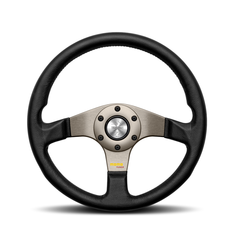 MOMO Tuner Anthracite Black Leather 320mm Steering Wheel - 11110332111R