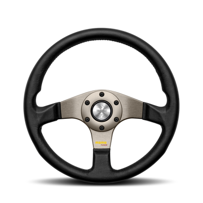 MOMO Tuner Anthracite Black Leather 320mm Steering Wheel - 11110332111R