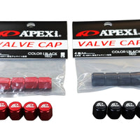 APEXi - Aluminum Valve Cap Set (4pcs) - Black or Red