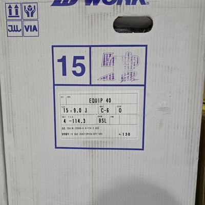 WORK WHEELS - Equip 40 BSL POLISHED ANODIZED STEP RIM BLACK RIVETS SET OF 4