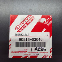 TOYOTA Genuine OEM THERMOSTAT - AE86 TURENO (TOYOTA 4AGE) 90916-03046