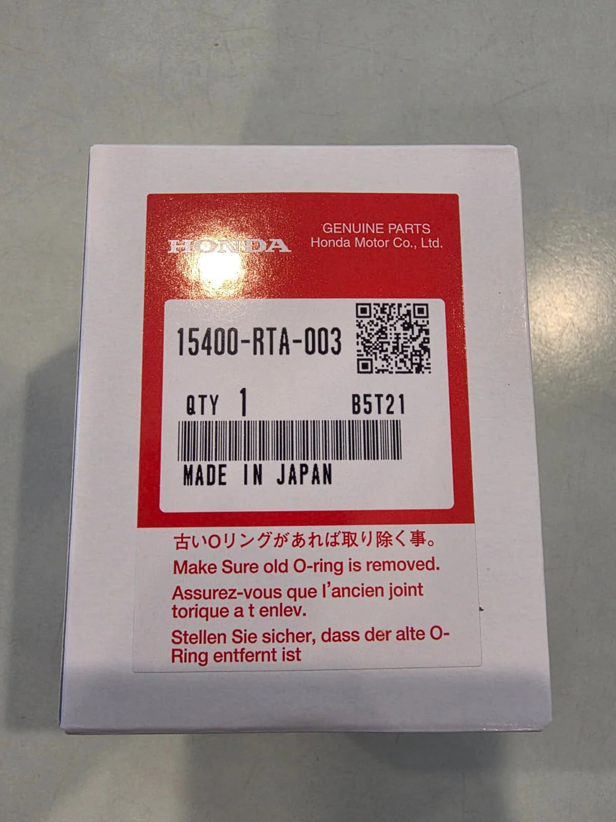 HONDA OEM OIL FILTER B16, B18, B20, K20, K24 - 15400-RTA-003 Pack of 10