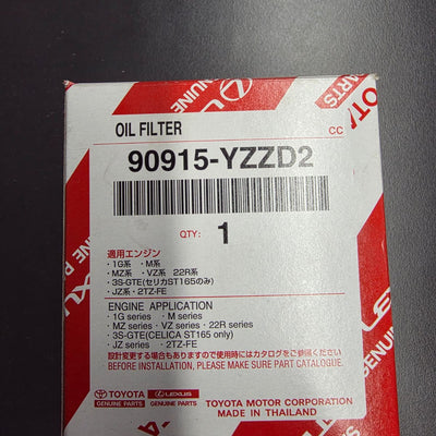 TOYOTA Genuine OEM 1JZ & 2JZ Oil filter - 90915-YZZD2