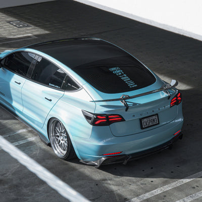 Tesla Model 3 Carbon Fiber AT-S Swan Neck Wing 2019-2023