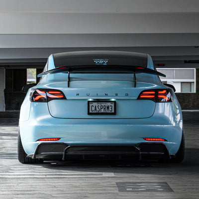 Tesla Model 3 Carbon Fiber AT-S Swan Neck Wing 2019-2023