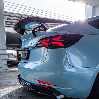 Tesla Model 3 Carbon Fiber AT-S Swan Neck Wing 2019-2023