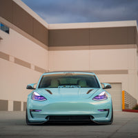 Tesla Model 3 Pre Pregged Carbon Fiber Front Lip V2 2019-2023