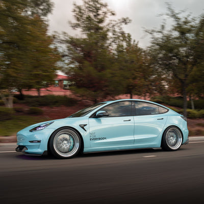 Tesla Model 3 Carbon Fiber Side Skirts V2 2019-2023