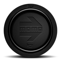 MOMO Black Leather Embossed Flat Lip 2P Horn Button