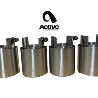 Active Autowerke 100mm Slip On Tips for G80 OEM Exhaust – black chrome finish – 2021+ M3 / M4