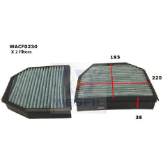 Wesfil CABIN FILTER RCA374C MERCEDESWACF0230